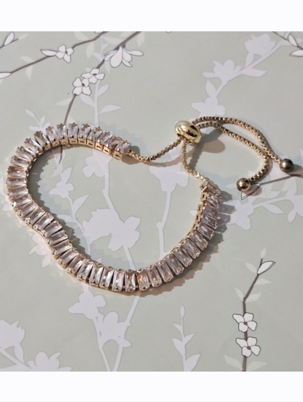 Gold and Diamond Tennis Bracelet